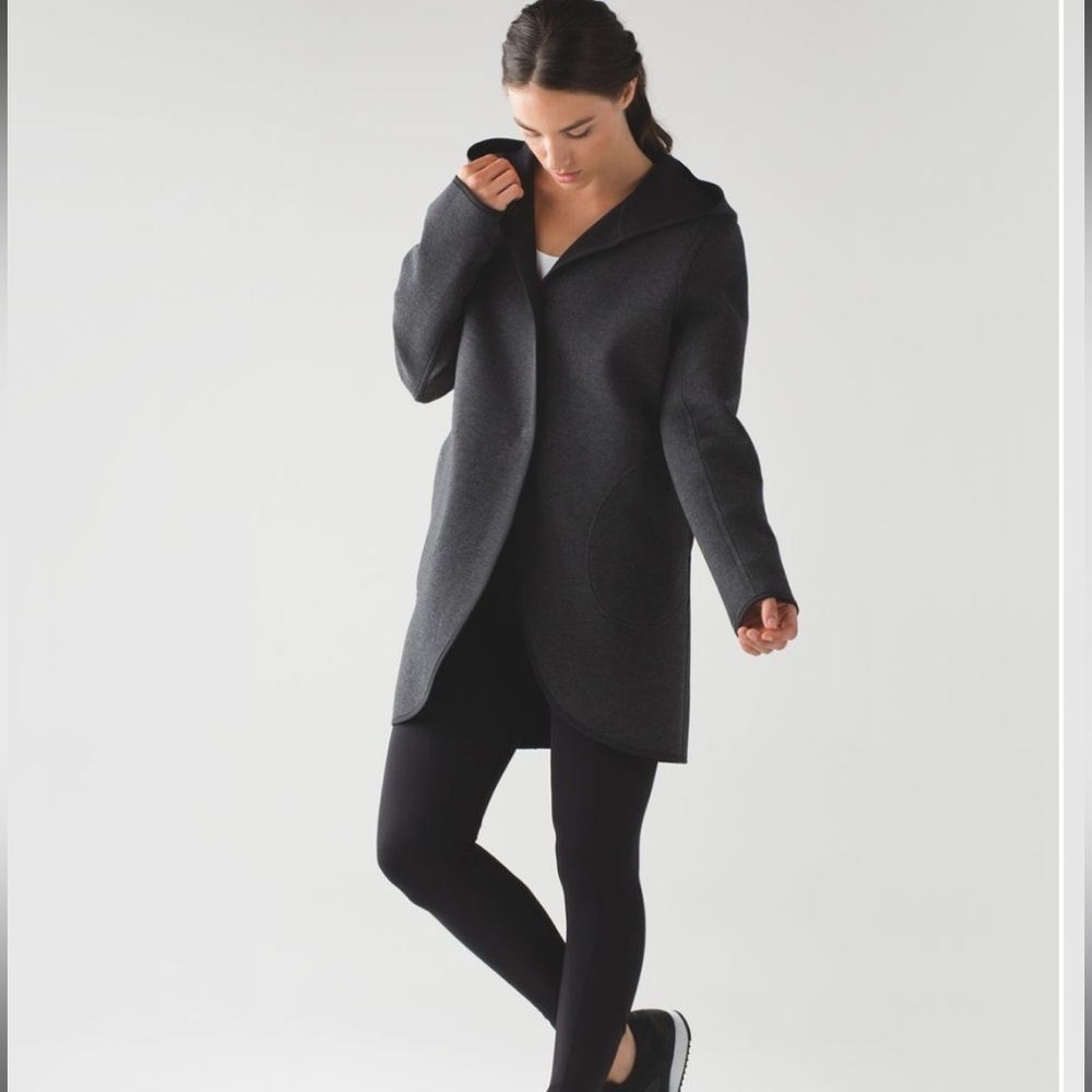 Lululemon City Bound Reversible Wrap Jacket Heathered Black / Black Size S